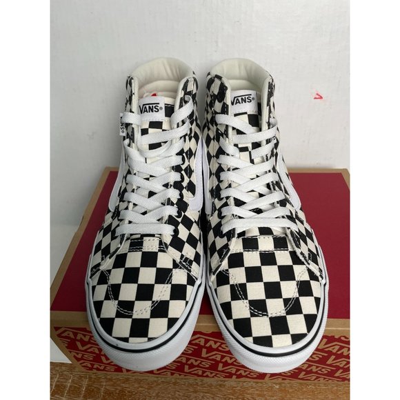 SOLD Women's Size 9 VANS FILMORE HI TOP Shoes/Sneakers, checkerboard black/mars - Picture 2 of 7